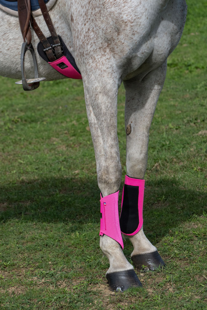 Picassoforhorses_protections_et_sangle_rose_03.webp